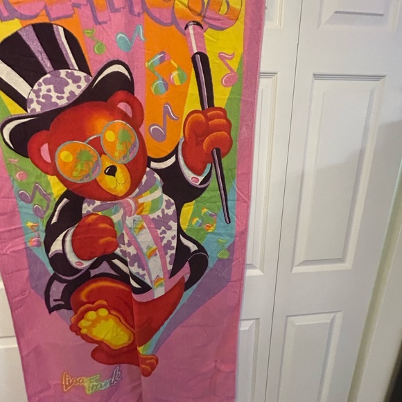 Vintage Used Condition Lisa Frank Hollywood Bear Beach Towel - Picture 10 of 12